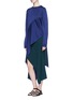 Detail View - Click To Enlarge - ROSETTA GETTY - Asymmetric tiered chenille knit dress