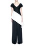 Main View - Click To Enlarge - ROSETTA GETTY - Colourblock V-neck knit top