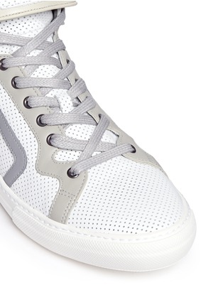 Detail View - Click To Enlarge - PIERRE HARDY - 'Les Baskets' perforated leather high top sneakers
