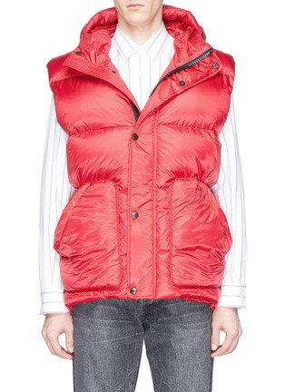 Main View - Click To Enlarge - IENKI IENKI - Hooded belted down puffer vest