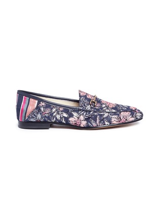 Main View - Click To Enlarge - SAM EDELMAN - 'Loraine' horsebit floral jacquard step-in loafers