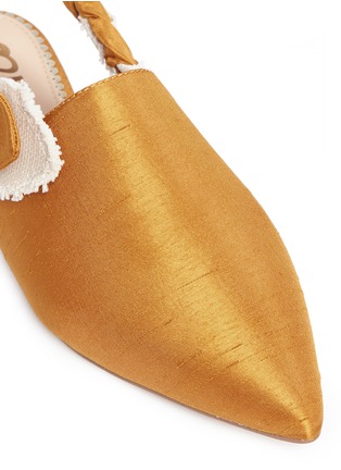 Detail View - Click To Enlarge - SAM EDELMAN - 'Rivers' rope slingback satin flats