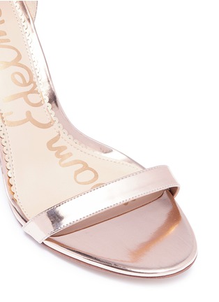 Detail View - Click To Enlarge - SAM EDELMAN - 'Patti' ankle strap mirror faux leather sandals
