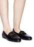 Figure View - Click To Enlarge - SAM EDELMAN - 'LORAINE' HORSEBIT LEATHER STEP-IN LOAFERS