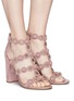 Figure View - Click To Enlarge - SAM EDELMAN - 'Yuli' dome stud eyelet strap suede sandals