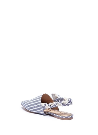 Detail View - Click To Enlarge - SAM EDELMAN - 'Rivers' rope slingback stripe canvas flats