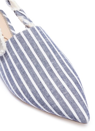 Detail View - Click To Enlarge - SAM EDELMAN - 'Rivers' rope slingback stripe canvas flats