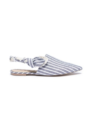 Main View - Click To Enlarge - SAM EDELMAN - 'Rivers' rope slingback stripe canvas flats