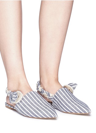 Figure View - Click To Enlarge - SAM EDELMAN - 'Rivers' rope slingback stripe canvas flats