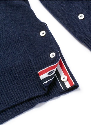Detail View - Click To Enlarge - THOM BROWNE  - Tennis racket intarsia stripe cashmere sweater