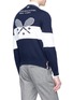 Back View - Click To Enlarge - THOM BROWNE  - Tennis racket intarsia stripe cashmere sweater