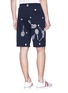Back View - Click To Enlarge - THOM BROWNE  - Tennis racket embroidered sweat shorts