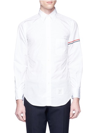 Main View - Click To Enlarge - THOM BROWNE  - Stripe sleeve shirt