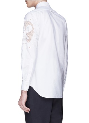 Back View - Click To Enlarge - THOM BROWNE  - Tennis racket net patch shirt