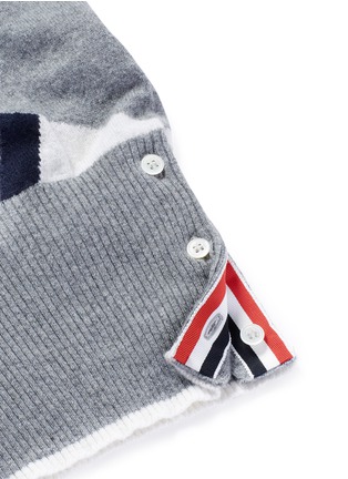 Detail View - Click To Enlarge - THOM BROWNE  - Tennis racket intarsia cashmere cardigan