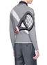Back View - Click To Enlarge - THOM BROWNE  - Tennis racket intarsia cashmere cardigan
