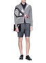 Figure View - Click To Enlarge - THOM BROWNE  - Tennis racket intarsia cashmere cardigan