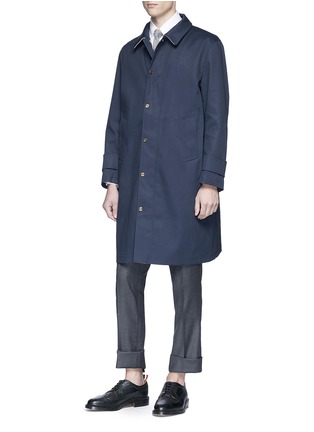 Detail View - Click To Enlarge - THOM BROWNE  - Detachable hood cotton twill parka