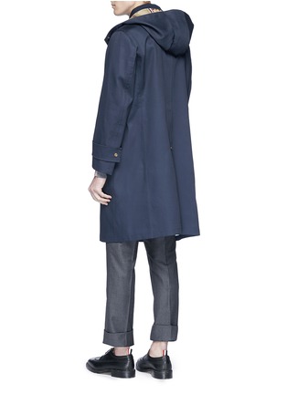 Back View - Click To Enlarge - THOM BROWNE  - Detachable hood cotton twill parka