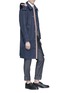 Figure View - Click To Enlarge - THOM BROWNE  - Detachable hood cotton twill parka