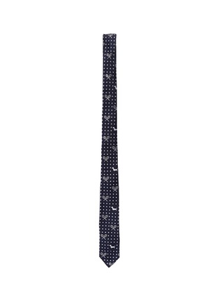 Main View - Click To Enlarge - THOM BROWNE  - Hector and tennis racket jacquard silk tie