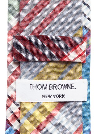Detail View - Click To Enlarge - THOM BROWNE  - Check plaid wool tie
