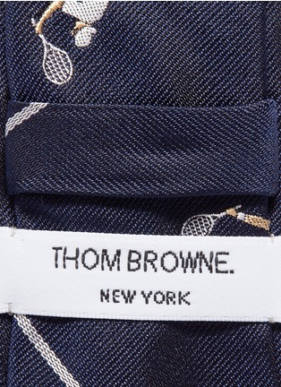 Detail View - Click To Enlarge - THOM BROWNE  - Tennis player jacquard silk tie
