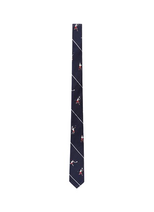 Main View - Click To Enlarge - THOM BROWNE  - Tennis player jacquard silk tie