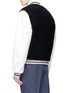 Back View - Click To Enlarge - THOM BROWNE  - Colourblock shearling jacket