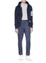 Figure View - Click To Enlarge - THOM BROWNE  - Stripe pocket T-shirt