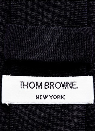 Detail View - Click To Enlarge - THOM BROWNE  - Hector bugle bead applique wool twill tie
