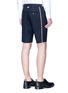 Back View - Click To Enlarge - THOM BROWNE  - Stripe outseam shorts