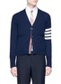 Main View - Click To Enlarge - THOM BROWNE  - Stripe intarsia cashmere cardigan