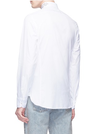 Back View - Click To Enlarge - GUCCI - Love letter embroidered Oxford shirt