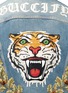 Detail View - Click To Enlarge - GUCCI - Tiger appliqué washed denim jacket