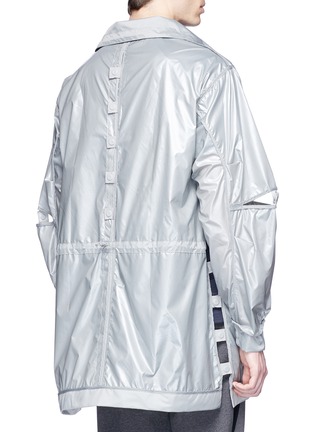 Back View - Click To Enlarge - PARTICLE FEVER - Reversible snap button placket jacket