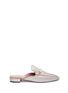 Main View - Click To Enlarge - PEDDER RED - Strass pavé suede slide loafers