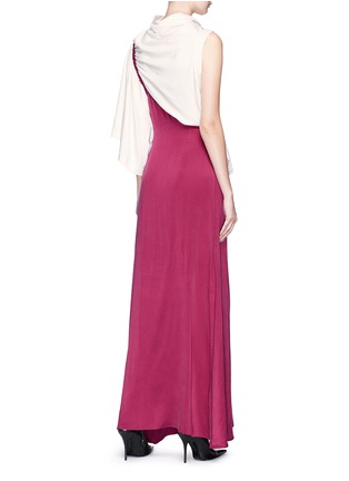 Back View - Click To Enlarge - SIRLOIN - 'Rionnet' deconstructed T-shirt panel satin maxi dress