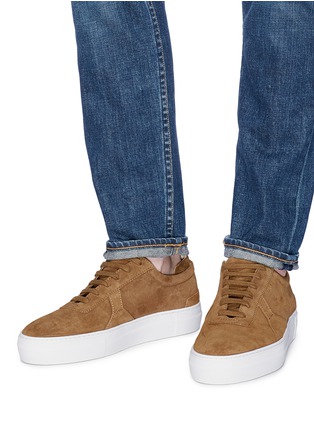 Figure View - Click To Enlarge - AXEL ARIGATO - Logo print suede sneakers