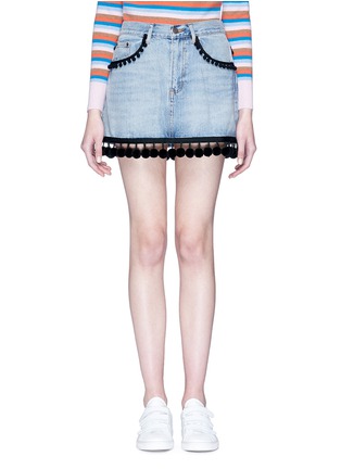 Main View - Click To Enlarge - MARC JACOBS - Pompom denim mini skirt