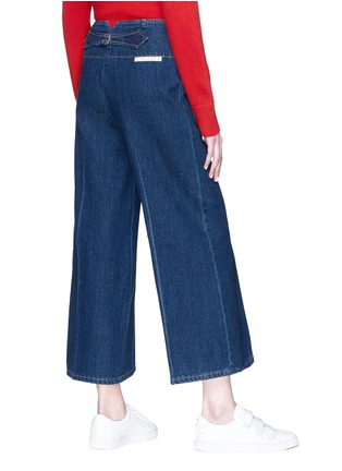 Back View - Click To Enlarge - MARC JACOBS - Cropped wide leg denim pants