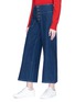 Front View - Click To Enlarge - MARC JACOBS - Cropped wide leg denim pants