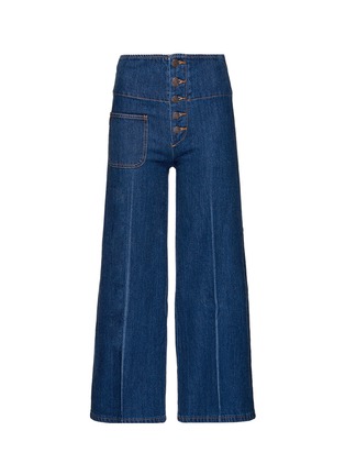 Main View - Click To Enlarge - MARC JACOBS - Cropped wide leg denim pants