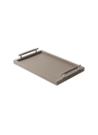 Main View - Click To Enlarge - PINETTI - Dedalo medium rectangle tray – Taupe