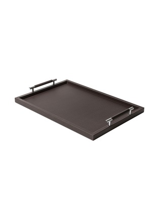 Main View - Click To Enlarge - PINETTI - Dedalo large rectangle tray – Tobacco