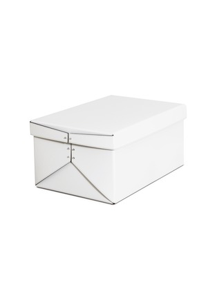 Main View - Click To Enlarge - PINETTI - Origami large leather box – White