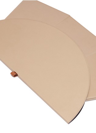 Detail View - Click To Enlarge - PINETTI - Liverpool short leather folding table – Taupe
