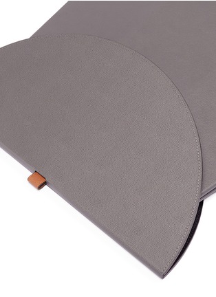 Detail View - Click To Enlarge - PINETTI - Liverpool tall leather folding table – Dark Grey