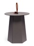 Main View - Click To Enlarge - PINETTI - Liverpool tall leather folding table – Dark Grey