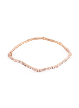 Main View - Click To Enlarge - ANYALLERIE - 'Entwined' diamond 18k rose gold bangle
